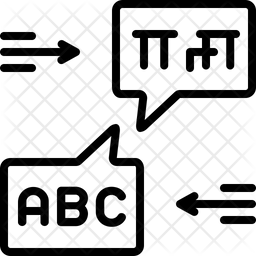 256x256 Bilingual Icon Of Line Style