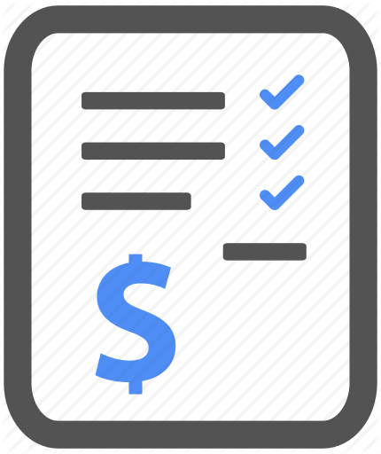 430x512 Bill, Billing, Blue, Check, Finance, Invoice, Payment Icon