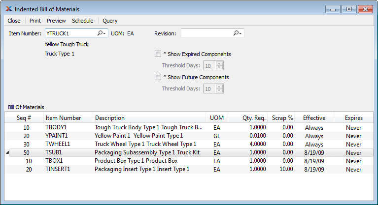 Bill Of Materials Icon