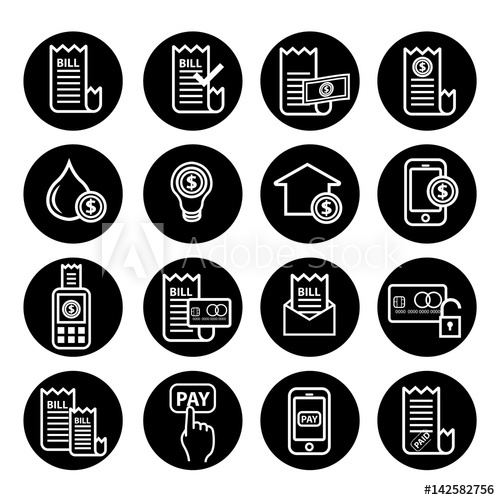 500x500 Bill Payment Icon Set