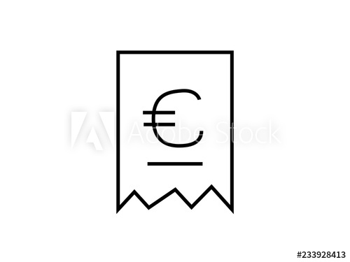 500x375 Bill Payment Icon Euro Illustration Vector