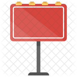 256x256 Billboard Icon Of Flat Style