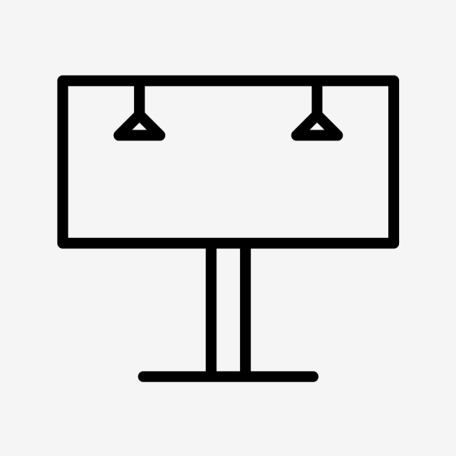 640x640 Vector Billboard Icon, Advertisement, Advertising Board, Billboard