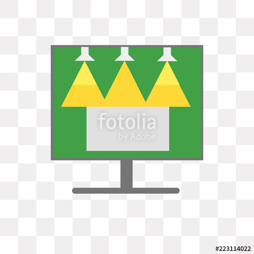 500x500 Billboard Icon On Transparent Background Modern Icons Vector