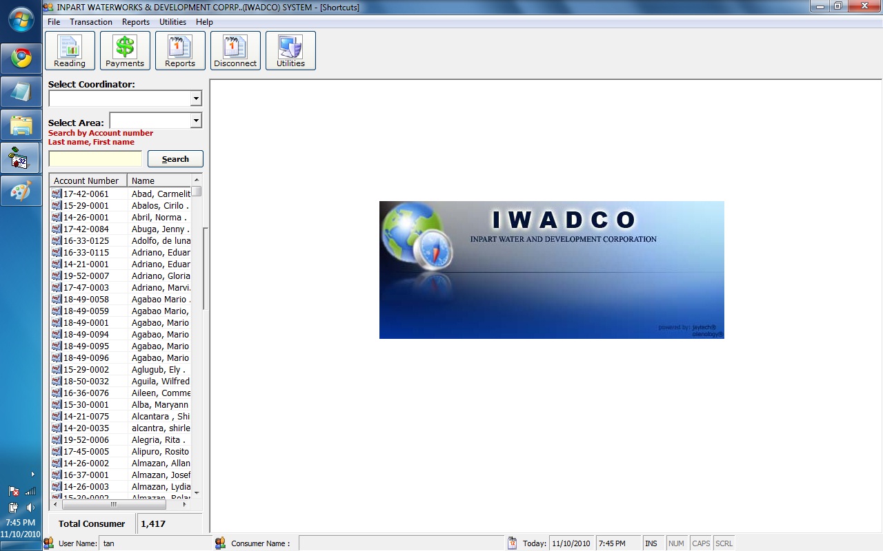 1280x800 Water Billing System
