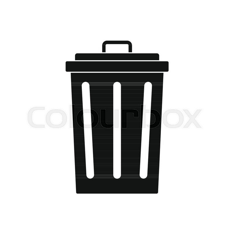 800x800 Trash Bn Silhouette Stock Vector Colourbox