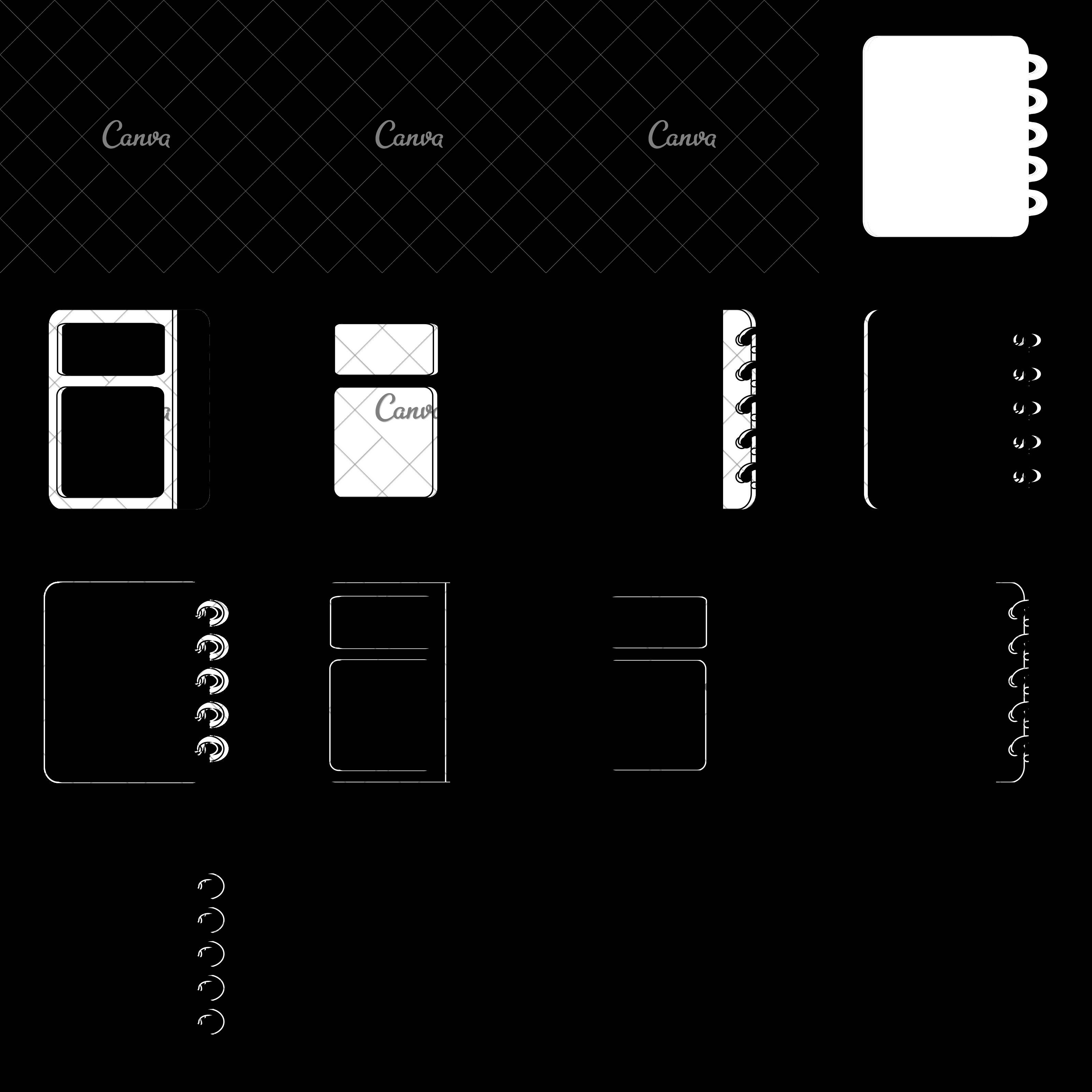 3200x3200 Notebook With Ring Bind Vector Icon Illustration