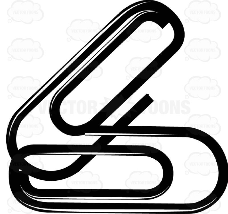 800x752 Two Paper Clips Interlocked Together Black And White Computer Icon