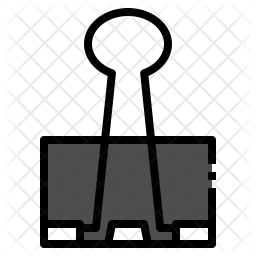256x256 Binder Clip Icon Of Colored Outline Style