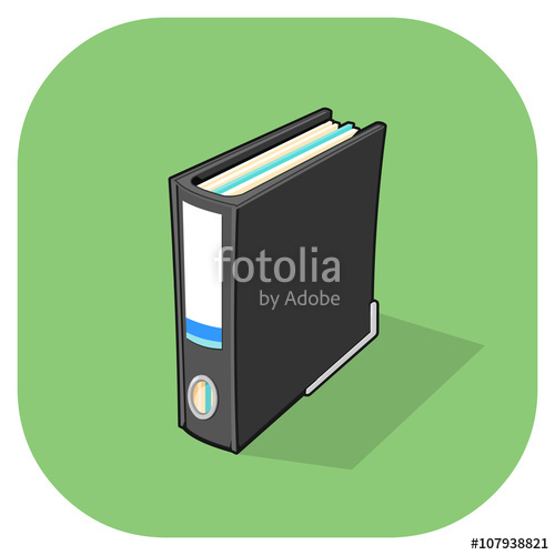 500x500 Ring Binder Folder Vector Illustration Icon Of Office