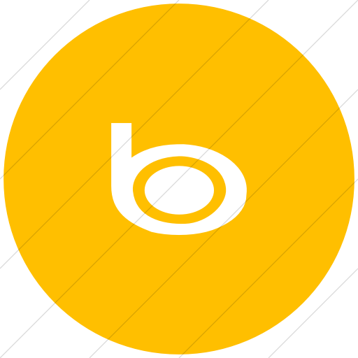 512x512 Iconsetc Flat Circle White On Yellow Foundation Social Bing Icon