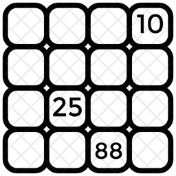 256x256 Bingo Game Icon Of Line Style