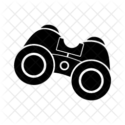 256x256 Binoculars Icon Of Glyph Style