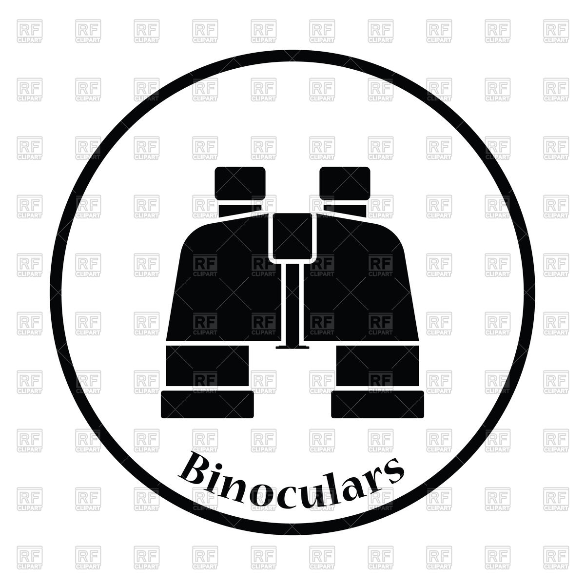 1200x1200 Thin Circle Design Of Binoculars Icon Vector Image Of Icons