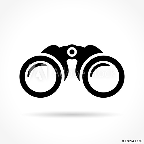 500x500 Binoculars Icon On White Background