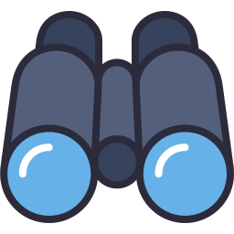 256x256 Binocular Icon Outline Filled