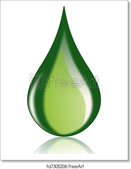 450x580 Free Art Print Of Green Oil Drop Bio Fuel Icon This Illustration