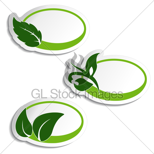 500x500 Vector Natural Symbols, Nature Bio Icon With Leaf And Pla Gl