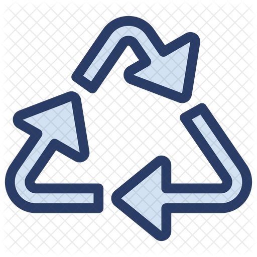 512x512 Recycling Symbol Icon Of Colored Outline Style