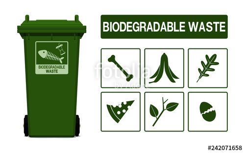 500x313 Set Of Biodegradable Waste Icon On Transparent Background Stock