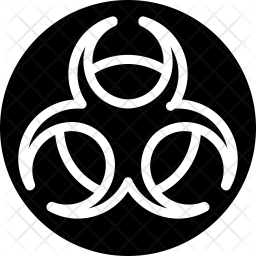 256x256 Biohazard Icon Of Glyph Style