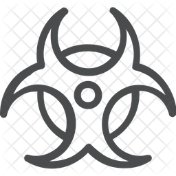 256x256 Biohazard Icon Of Line Style