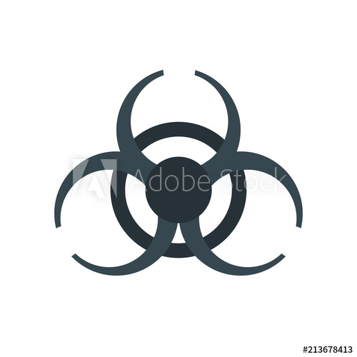 500x500 Biohazard Icon Vector Sign And Symbol Isolated On White Background