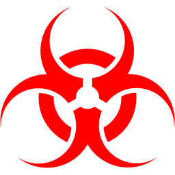 256x256 Red Biohazard Icon
