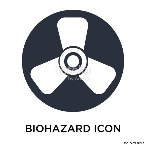 500x500 Biohazard Icon Isolated On White Background Simple And Editable