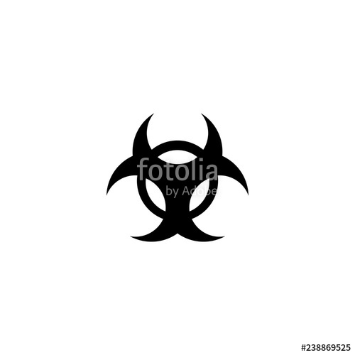 500x500 Biohazard Vector Icon Biohazard Sign On White Background