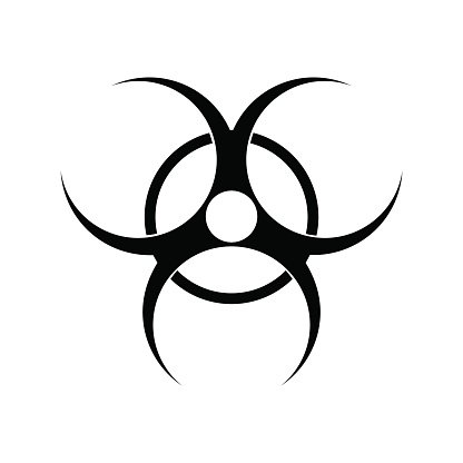 416x416 Biohazard Symbol Vector Illustration Premium Clipart