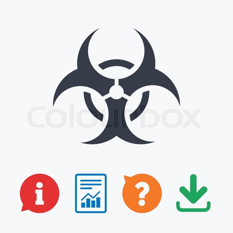 800x800 Biohazard Sign Icon Danger Symbol Stock Vector Colourbox