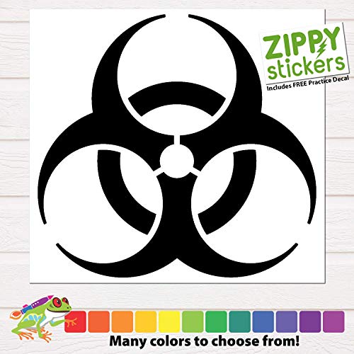 500x500 Zippy Stickers Biohazard Symbol Vinyl Decal Sticker