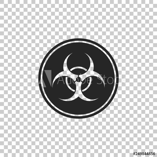 500x500 Biohazard Symbol Icon Isolated On Transparent Background Flat