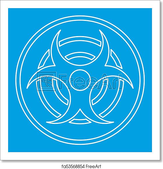 561x581 Free Art Print Of Biohazard Sign Icon, Outline Style Biohazard