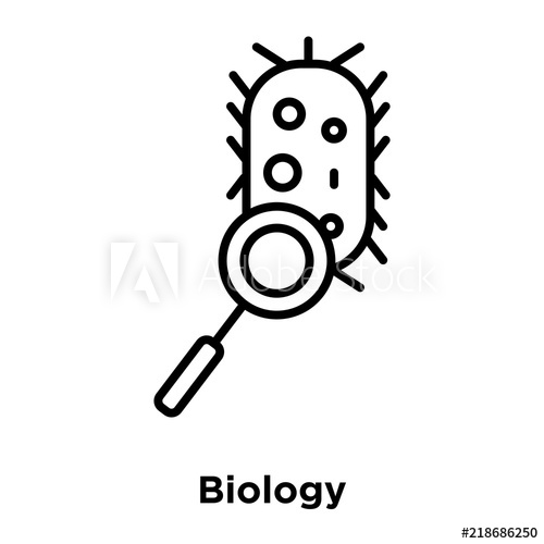 500x500 Biology Icon Vector Isolated On White Background, Biology Sign