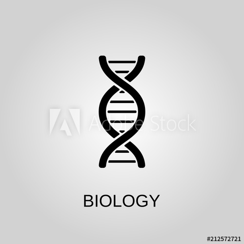 500x500 Biology Icon Biology Symbol Flat Design Stock