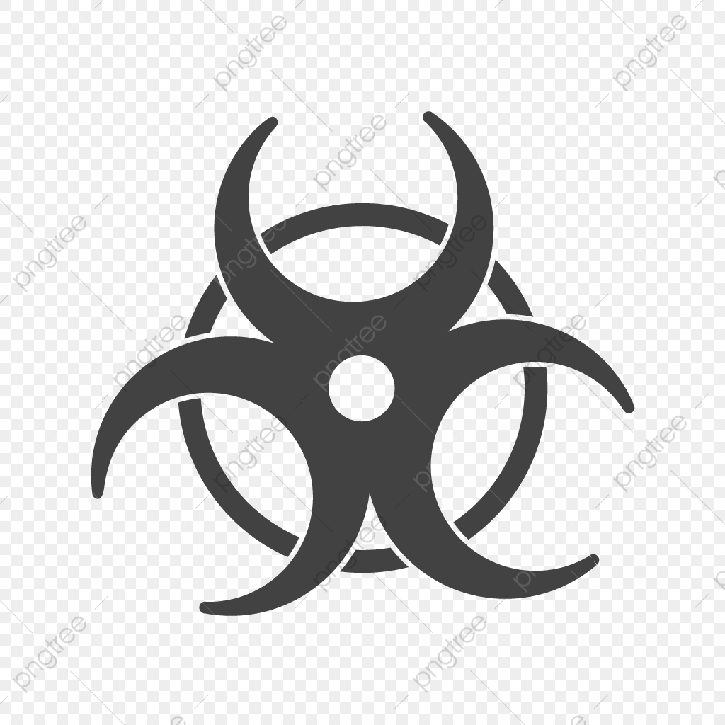 1024x1024 Bio Hazard Glyph Black Icon, Bio Hazard, Biology, Icon Png