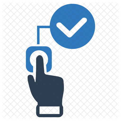 512x512 Fingerprint Accepted Icon Of Flat Style