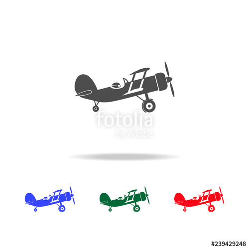 Vector Black Retro Biplane Icons Elements Of Transport Element 500x500 Vector Black Retro Biplane Icons Elements Of Transport Element