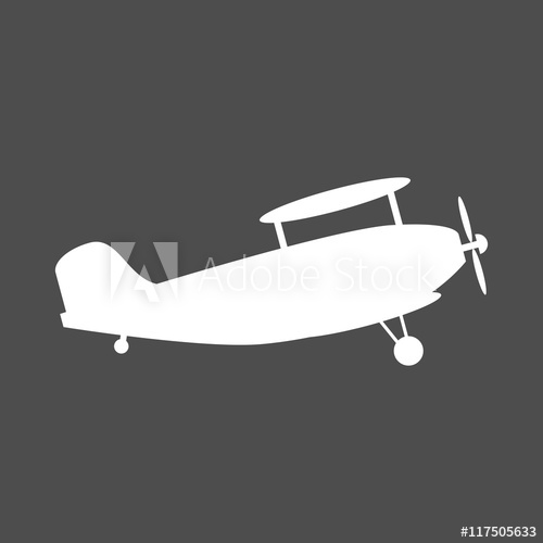 White Biplane Icon The Biplane Is Shown From Side Isolated 500x500 White Biplane Icon The Biplane Is Shown From Side Isolated
