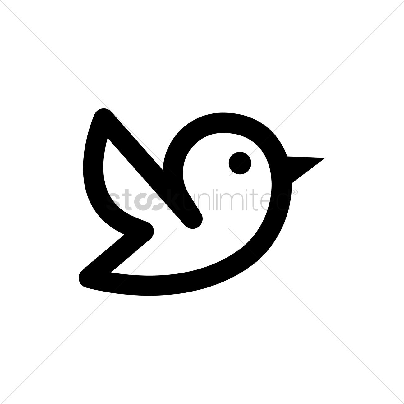 1300x1300 Social Media Bird Icon Vector Image