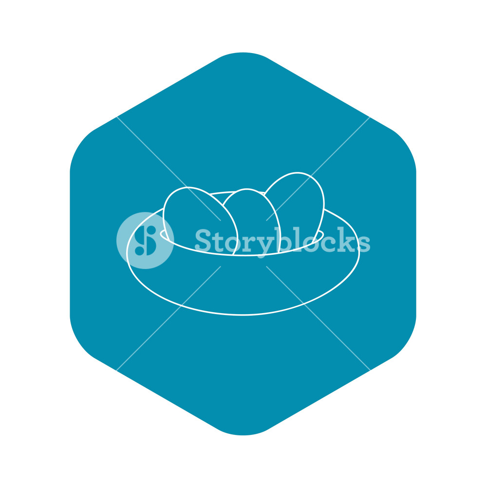 1000x1000 Bird Nest And Eggs Icon Outline Illustration Of Nest And Eggs