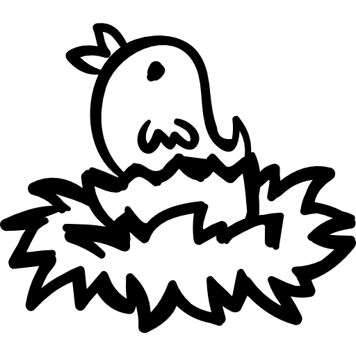 512x512 Bird On Nest Hand Drawn Outlined Animal Icons Free Download