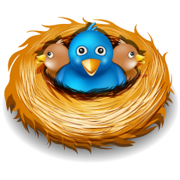 256x256 Twitter Bird With Nest Icon, Png Clipart Image