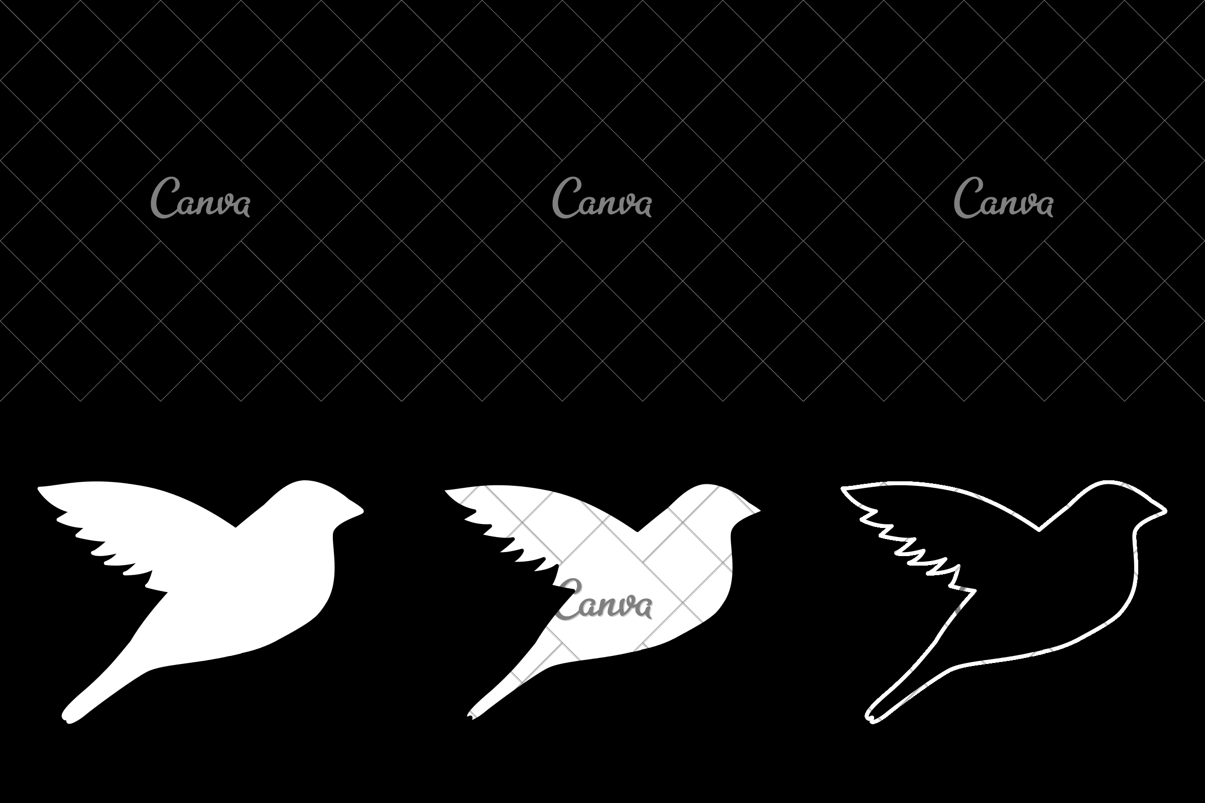 2400x1600 Bird Silhouette Isolated Icon