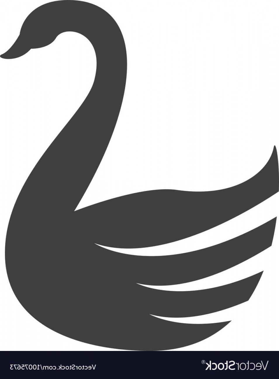 955x1296 Swan Bird Silhouette Icon Vector Createmepink