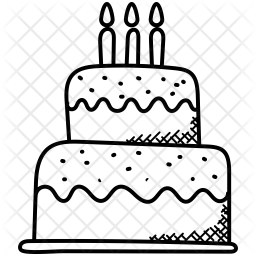 256x256 Birthday Cake Icon Of Doodle Style