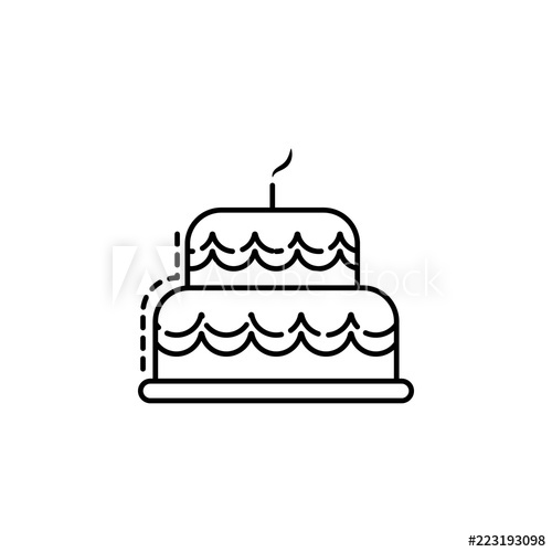 500x500 Birthday Cake Dusk Style Icon Element Of Birthday Party In Dusk