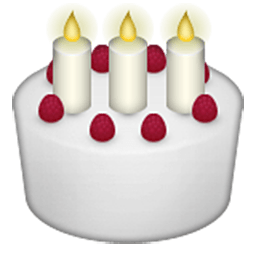 256x256 Birthday Cake Emoji For Facebook, Email Sms Id